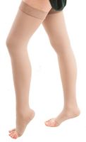 GABRIALLA Graduated Open Toe Microfiber Compression Thigh High Stockings (25-35 mmHg) H-306