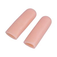 LIOOBO 2pcs Silicone Finger Protectors Covers Silicone Finger Sleeve Finger cots for hot Glue Wax adhesives Scrapbooking Sewing (Long Type 1.5 x 5cm)