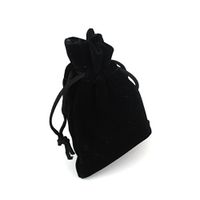 PIXNOR 912cm Velvet Drawstring Jewelry Pouch Candy Bags Wedding Favor Gift Bags - 10pcs (Black)