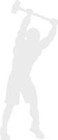 hBARSCI Crossfit Sledgehammer Vinyl Decal - 5 Inches - for Cars, Trucks, Windows, Laptops, Tablets, Outdoor-Grade 2.5mil Thick Vinyl - White