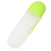 Meolin Toothbrush Storage Box Plastic Toothbrush Case Toothbrush Holder/Cover for Travel Use Toothpaste Toothbrush Box Case Container,Transparent + green cover,206.53.5cm