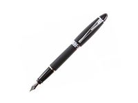 Aurora Ipsilon Satin Black Medium Point Fountain Pen - AU-B10N-M