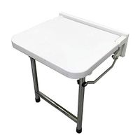AIAIⓇ Elderly Foldable Shower Stool - Strong Construction Cleaning Height Adjustable Stability Handy Non Slip Support Durable Lightweight for Wet Room Disabled Pregnant Woman Child