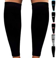 SB SOX Compression Calf Sleeves (20-30mmHg) for Men & Women - Perfect Option to Our Compression Socks - for Running, Shin Splint, Medical, Travel, Nursing, Cycling, Leg Pain (Solid - Black, X-Large)