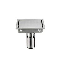 Drainstile Insert Square Floor Waste Grates Bathroom Shower Drain Floor Drain Antique Filtro Ducha Drain Hair Invisible,Brushed Nickel