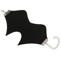 Gothic Black Leather Wrist Band Cuff Bracelet Costume Accessory Men Women Popular Cute Trendy Fashion Jewerly Best Bangle Accessories