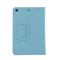 iPad Mini 4 Case for Women，Premium Leather Folio Cover Book Cover Design with Multi-Angle Viewing Stand Bracket Auto Sleep/Wake Function Smart Screen Protector（LightBlue）Boens