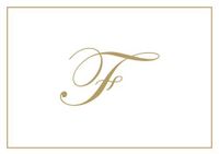 Thank You Notes Personalized Stationery Note Cards for Thank You Note Monogrammed Initial Box of 8 Gold Letter F
