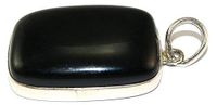 Sterling Silver Polished Onyx Pendant Jewellery PEND453