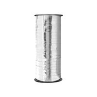 Tinksky 1 PCS 100 Yard Crimped Curling Ribbon Roll Silver Balloon Ribbons for Parties Festival Florist Crafts and Gift Wrapping(Bright Silver)