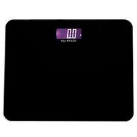 Otimo Precision Digital Bathroom Scale with Easy-to-Read Lighted Display and Sleek Tempered Glass Platform with Smart Step-On Technology - 400 Pounds - Elegant Black