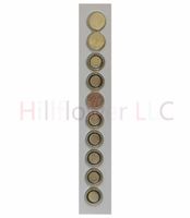Hillflower 20 Piece AG1 LR60 LR621 G1 364A 164 Bulk 0% Hg 1.5V Alkaline Light Prime Battery