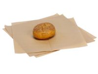12x12" Natural Kraft Food Grade 20# Grease Resistant Kraft Tissue Sheet - WRAPS-1260N