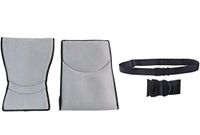 Replacement Anti Bacterial Back & Seat Cushions in Grey Set- for Karman S-ERGO105F16SS Ergonomic Wheelchair - Fit to Seat Size 16"x17" and Free Wheelchair Black Seatbelt!