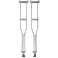 Underarm Crutch, Adult Tall Crutches, 350 lb. Capacity, Adjustable User Height 5'10" to 6'6", Aluminum