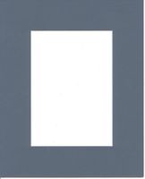 Pack of 5 16x20 Slate Blue Picture Mats with White Core Bevel Cut for 11x14 Pictures