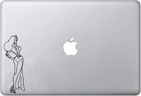 LA DECAL Jessica Rabbit cartoon character standing car decal on car truck SUV laptop macbook vinyl decal sticker Black 6 inches