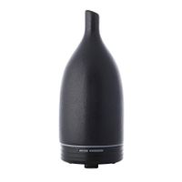Saje Aroma Om Essential Oil Diffuser, Ultrasonic Aromatherapy Diffuser, Ceramic (3-6 Hr Run Time) (Black)