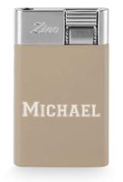 Personalized Beige Zino ZM Jetflame Cigar Lighter with Free Laser Engraving (Text)