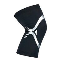 CRFYBX Knee Support, Anti Slip Knee Brace with Meniscus Tear Helps Joint Pain Relief for Arthritic Sufferer and Recovery from Fit for Sports Injuries,Silver,L