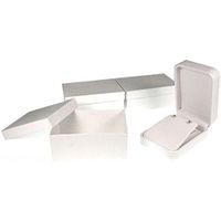 Pendant Earring Gift Box White Leather Showcase Display
