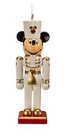Disney Park Mickey Mouse White Nutcracker Figurine Ornament NEW