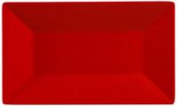 Yanco ME-212 Mexico Plate, Rectangular, 12" Length, 7.5" Width,  Melamine, Red Color with Black Speckled, Pack of 24