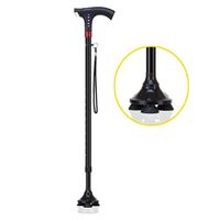 CW&T WW Smart Crutches Multifunction Radio Illumination Aluminum Alloy Elderly Walker