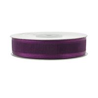 Homeford Satin-Edge Sheer Organza Ribbon, 25 Yards (7/8-Inch, Plum)