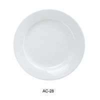 Yanco AC-28 ABCO 20" Round Plate, Porcelain, Super White, Pack of 2