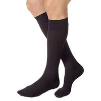 JOBST Relief Knee High 15-20 mmHg Compression Stockings, Closed Toe, Large, Black