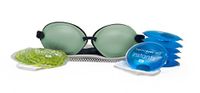Tranquileyes XL Advanced for Severe Dry Eye Relief - Warm Compress with Microwavable Beads and Self-Activating Instants (Sage)