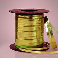 Krafty Klassics 1 Roll of 3/16" Metallic Crimped Curling Ribbon (3/16" x 250 Yds) (Lime)