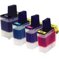 Global Cartridges Compatible Ink Cartridges Set Replacement for Brother LC-41, 4 Colors, Brother Fax 1840C /1940C /2440C / MFC 3240, 3340, 5440, 5840