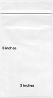 BNY Corner 2 Mil 3x5 Clear Plastic Zip Lock Bags, 3" x 5" Reloc Bag - 500 Counts