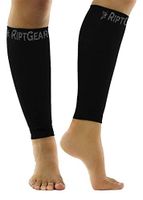 RiptGear Calf Compression Sleeves for Women and Men (Pair) – Graduated Compression Ergonomic Fit – Leg Performance Support Shin Splint and Calf Pain – Footless Compression Socks - Small
