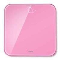 VisionTechShop S Body High Precision Ultra Wide Digital Body Weight Bathroom Scale up to 396lb/180kg, Super-Clear Large LED Display,"Step-On" Technology, Pink