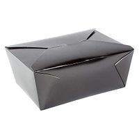 Eco-Friendly Microwavable Take Out Boxes | Kraft Lunch Boxes, Easy To Close, Stack, And Fold | Perfect For Restaurants And Conveniently Package To Go Meals. (112 oz, Black)
