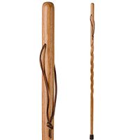 Brazos Trekking Pole Hiking Stick for Men and Women Handcrafted of Lightweight Wood and made in the USA, Tan Oak,  48 Inches