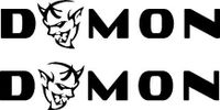 YWS Vinyl Stickers Decal - Dodge Demon Words Left & Right Charger Challenger Hellcat Fading Logo - Stickers Laptop Car Truck Window Bumper Notebook SMA4599