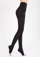 BriteLeafs Opaque Compression Stocking Pantyhose Therapeutic 15-20 mmHg Open Toe - Moderate Support Gradient Compression Professional Grade (XXX-Large, Black)