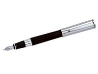 Aurora TU Chrome Fountain Pen - Black/Chrome, Medium Nib T11-CN-M