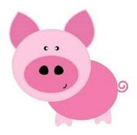 HotSaleStore Sticker Seals 48 !!!Cute Pig!!! Sticker Label Envelope Seals 1.2" Round