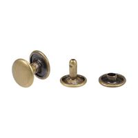 uxcell 20 Sets Double Cap Rivets Round Head Rivet Fasteners for Leather Craft Decorations 10mm 10mm