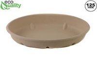 32 oz Compostable Burrito Bowls [125 PACK] - 100% Bio-Degradable Natural Sugarcane Bagasse Bamboo Fibers Sturdy Compostable Eco Friendly Environmental Paper Plastic Bowl Alternative Tree Free