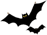 HotSaleStore Sticker Seals 48 Cute Halloween Bats Sticker Label Envelope Seals 1.2" Round