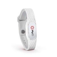 MyID Hive Medical ID - Store Medical Information for Free - Super Comfortable Silicone Material - Perfect for Those with Diabetes, Autism, Etc - Fits Kids & Adults - Silver Pod