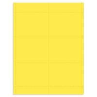 Name Badge Productions - 4 Inch x 3 Inch Color Name Badge Inserts - Micro-Perforated Paper - Easy to Customize - 500 Pack (Yellow)