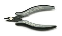 Hakko CHP TR-20-SM-D Slim Head Micro Soft Wire Cutter, Flush-cut, 2.0mm Hardened Carbon Steel Construction, 21-Degree Angled Jaw, 8mm Jaw Length, 20 Gauge Cutting Maximum Capacity, With ESD-Safe Dissipative Handles