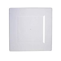 BalsaCircle 30 pcs 8-Inch Clear Plastic Square Plates - Disposable Wedding Party Catering Tableware